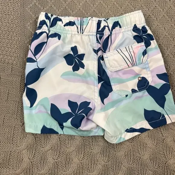 Vintage Summer Floral Print Kids Swim Shorts Trunks ~ 4 - Picture 8 of 11